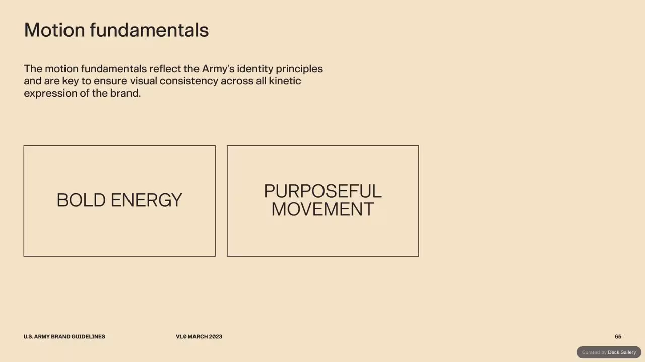 U.S. Army Brand Guidelines 2023, slide 65