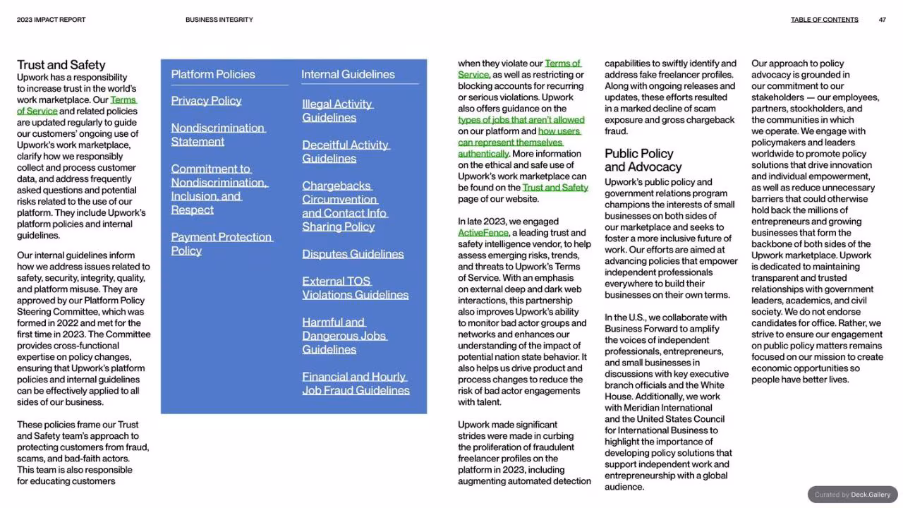 Upwork Impact Report 2023, slide 47