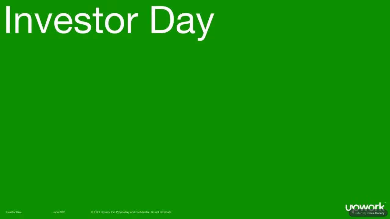 Upwork Investor Day Report 2024