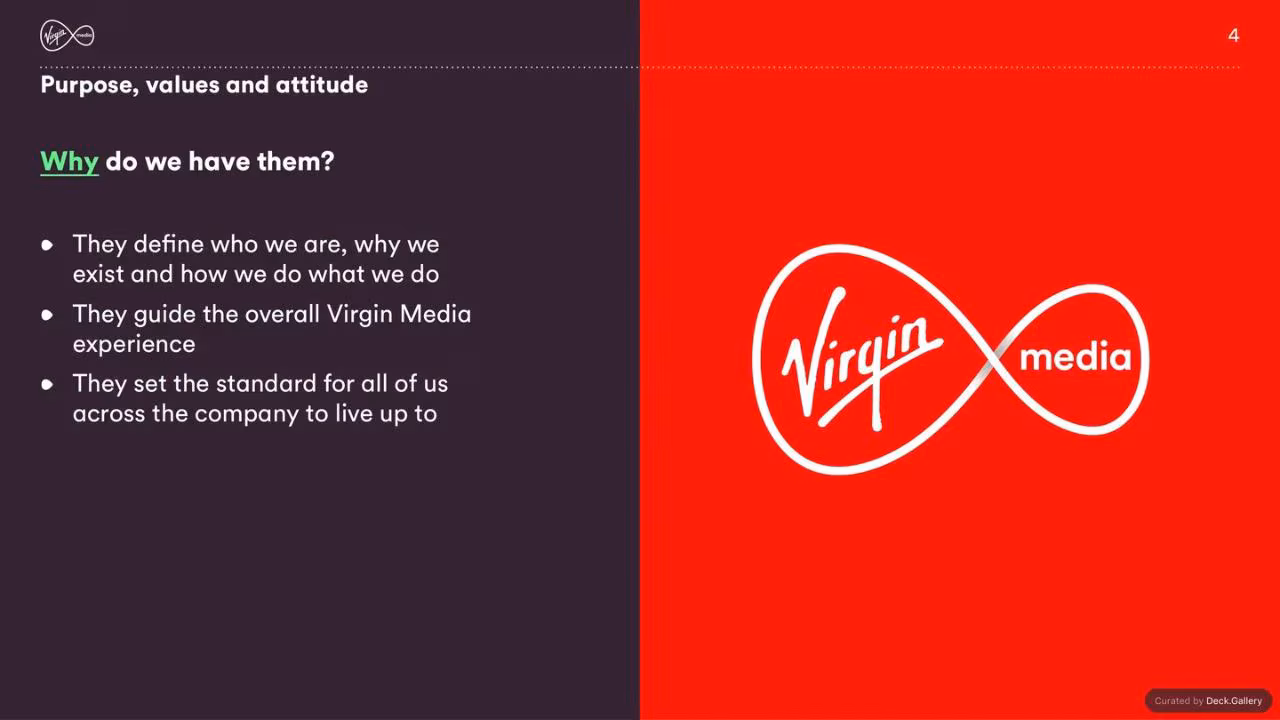 Virgin Media Brand Guidelines 2020, slide 4