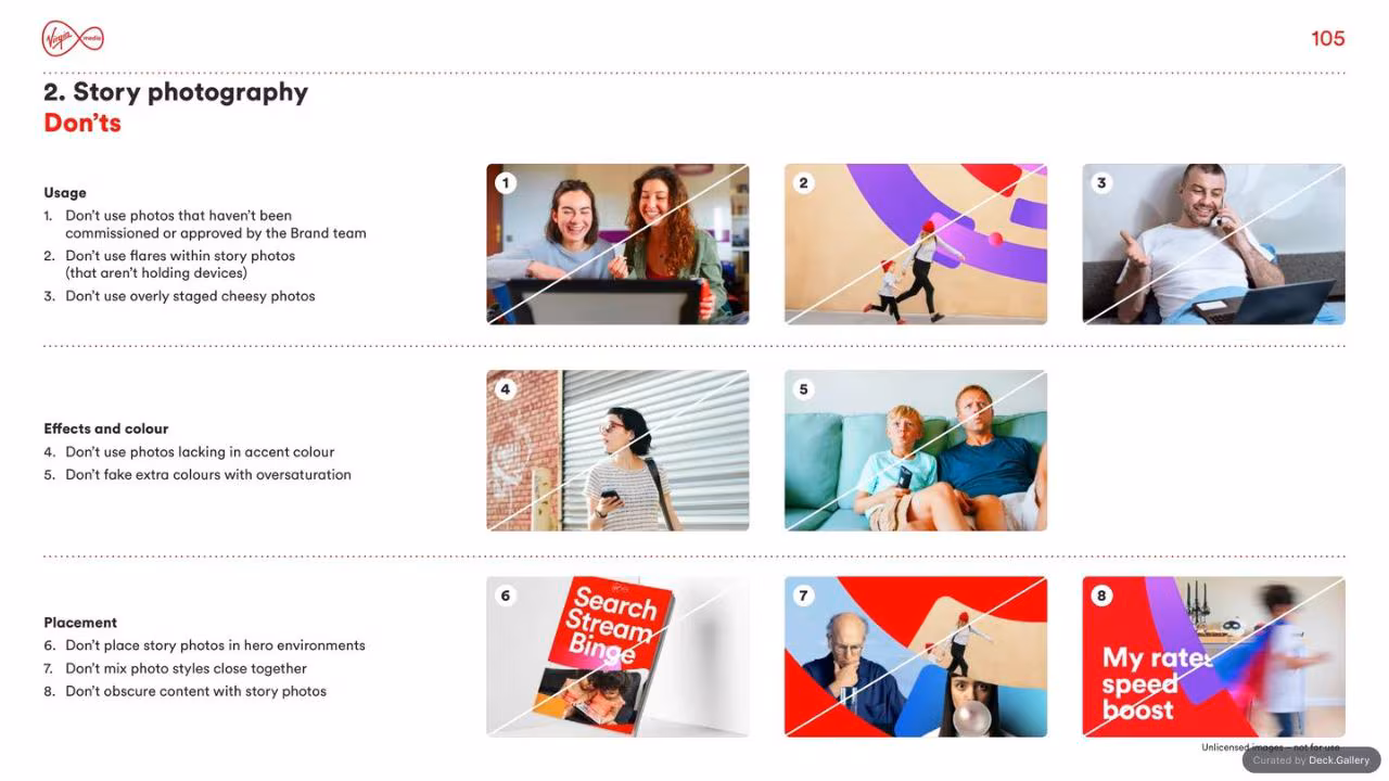 Virgin Media Brand Guidelines 2020, slide 105