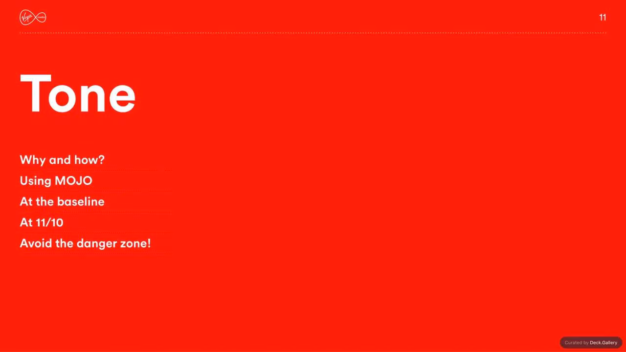 Virgin Media Brand Guidelines 2020, slide 11