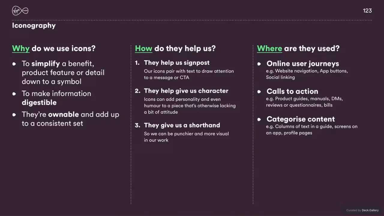 Virgin Media Brand Guidelines 2020, slide 123