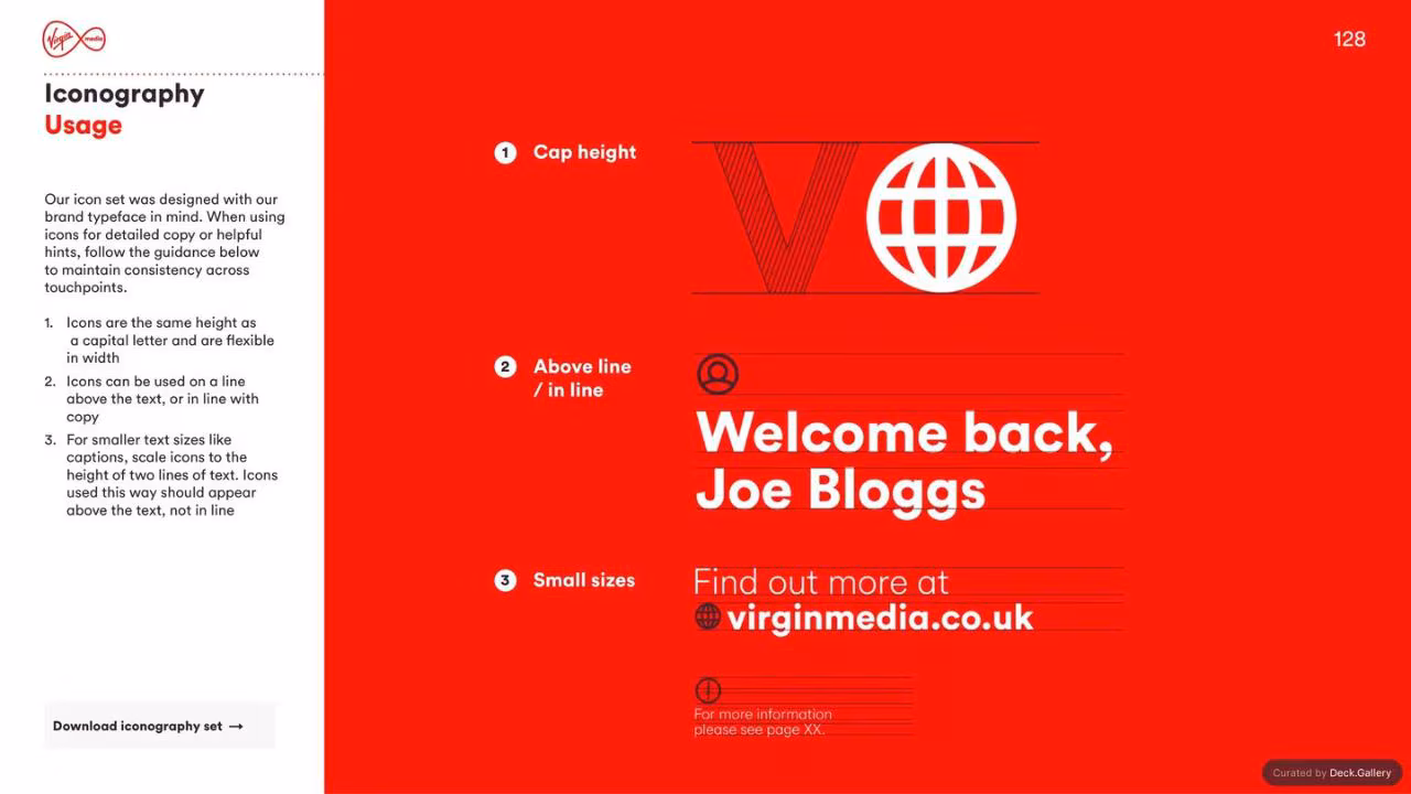 Virgin Media Brand Guidelines 2020, slide 128