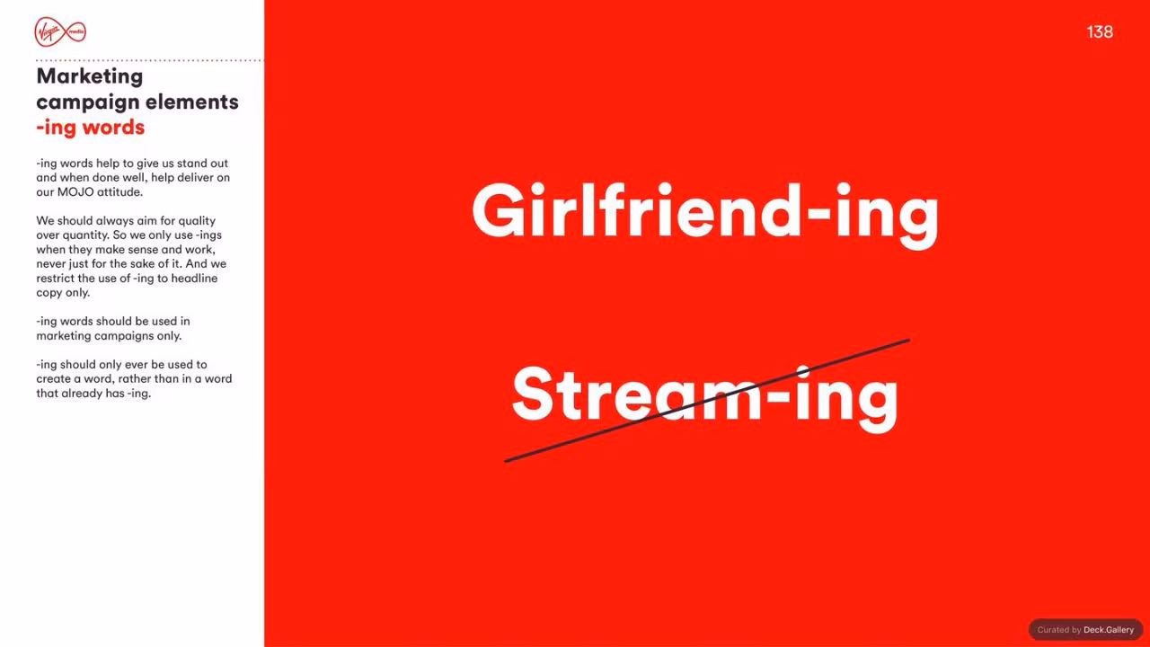 Virgin Media Brand Guidelines 2020, slide 138