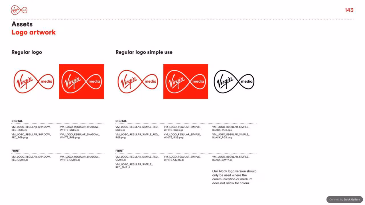 Virgin Media Brand Guidelines 2020, slide 143