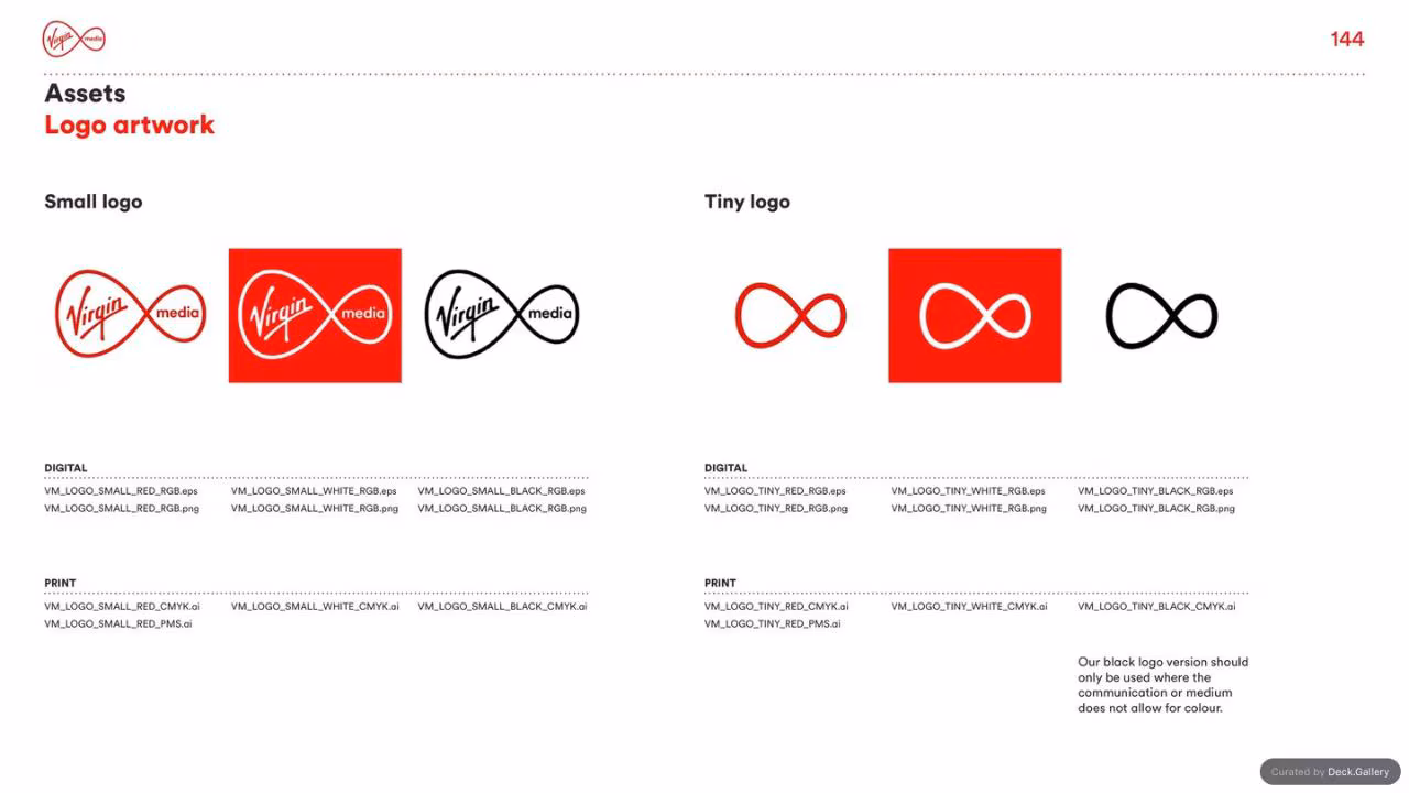 Virgin Media Brand Guidelines 2020, slide 144