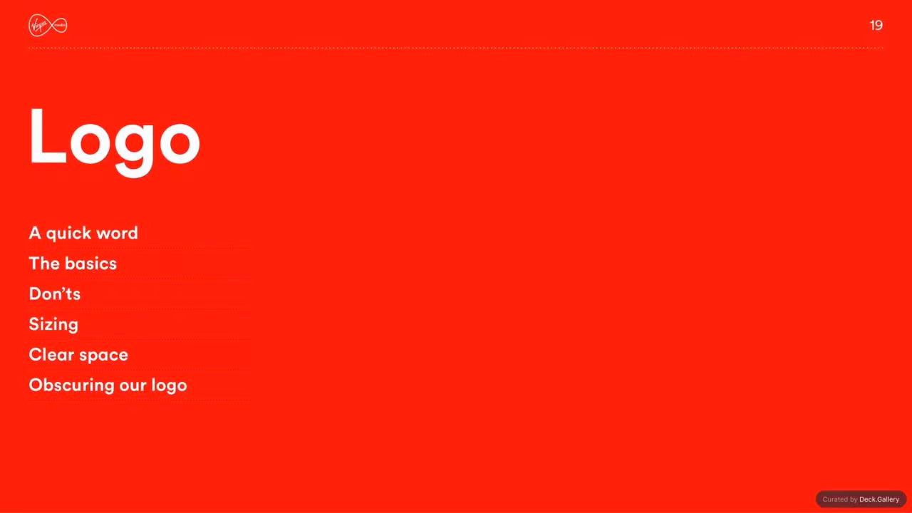 Virgin Media Brand Guidelines 2020, slide 19
