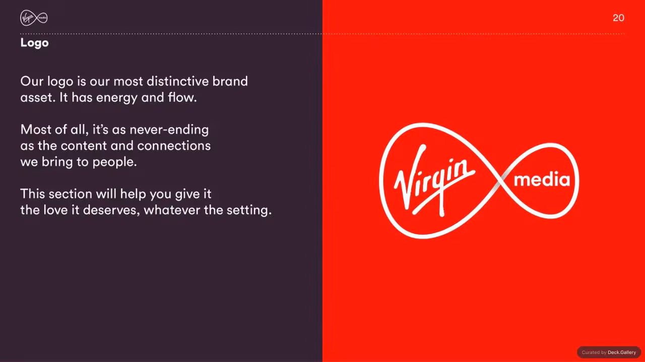 Virgin Media Brand Guidelines 2020, slide 20