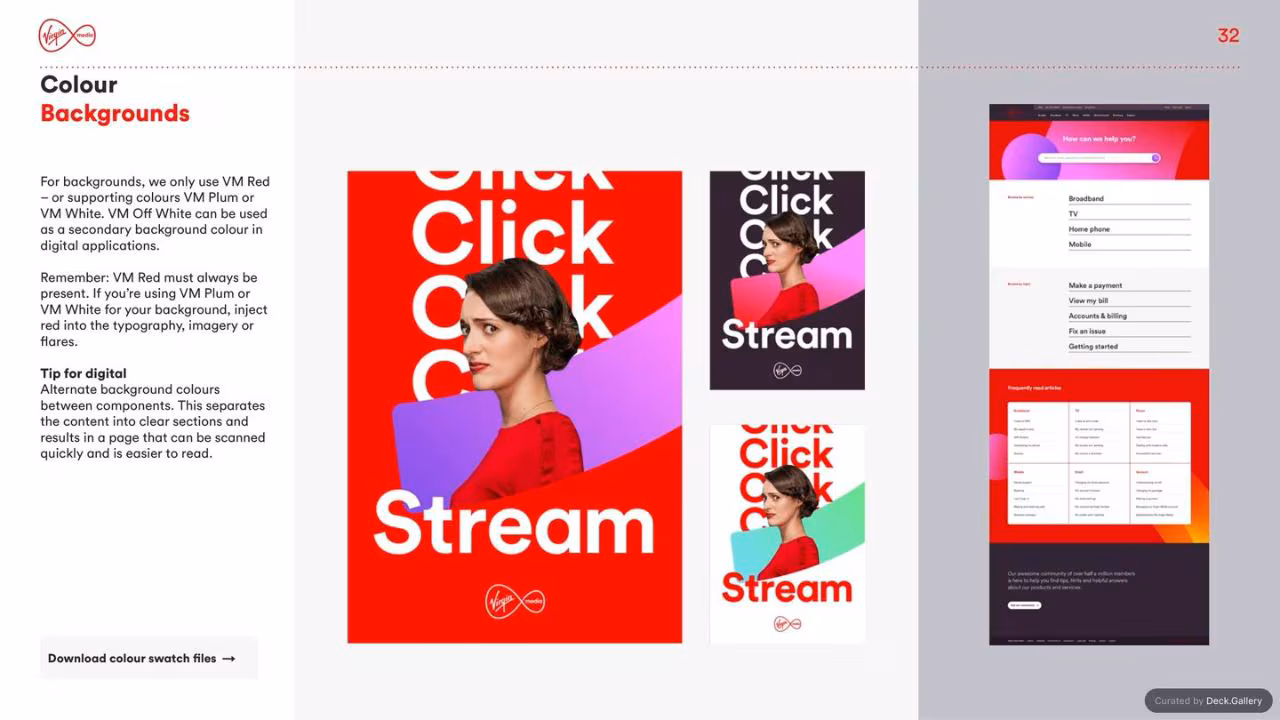 Virgin Media Brand Guidelines 2020, slide 32