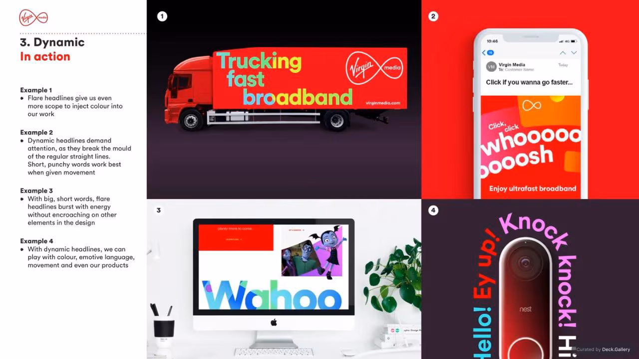 Virgin Media Brand Guidelines 2020, slide 44