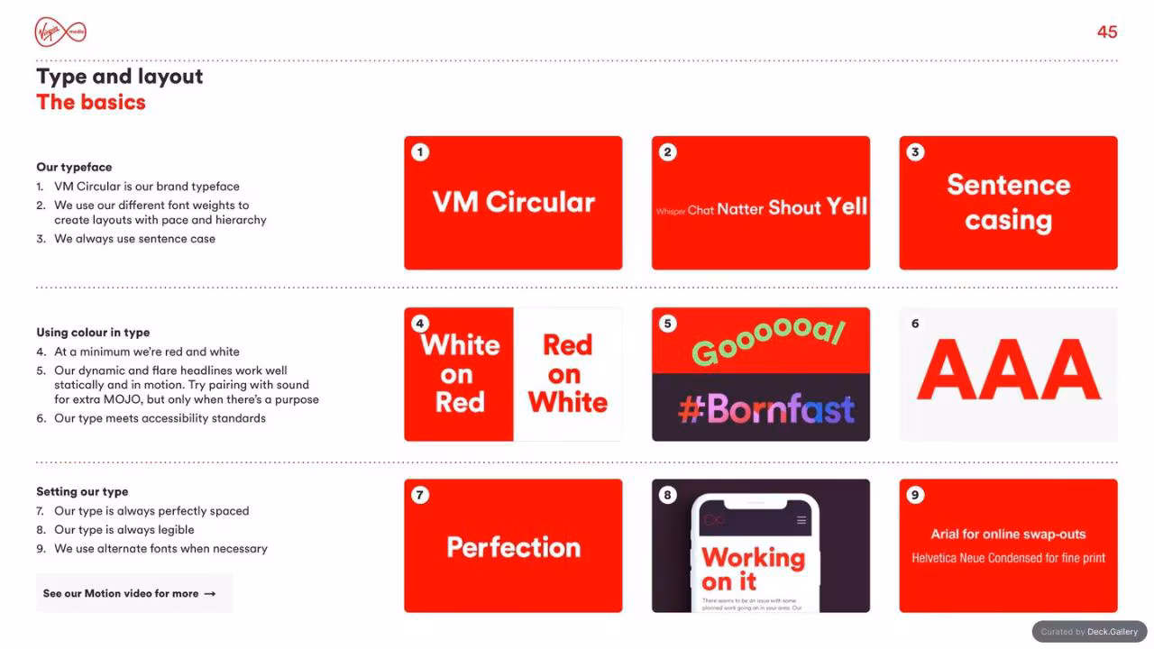 Virgin Media Brand Guidelines 2020, slide 45