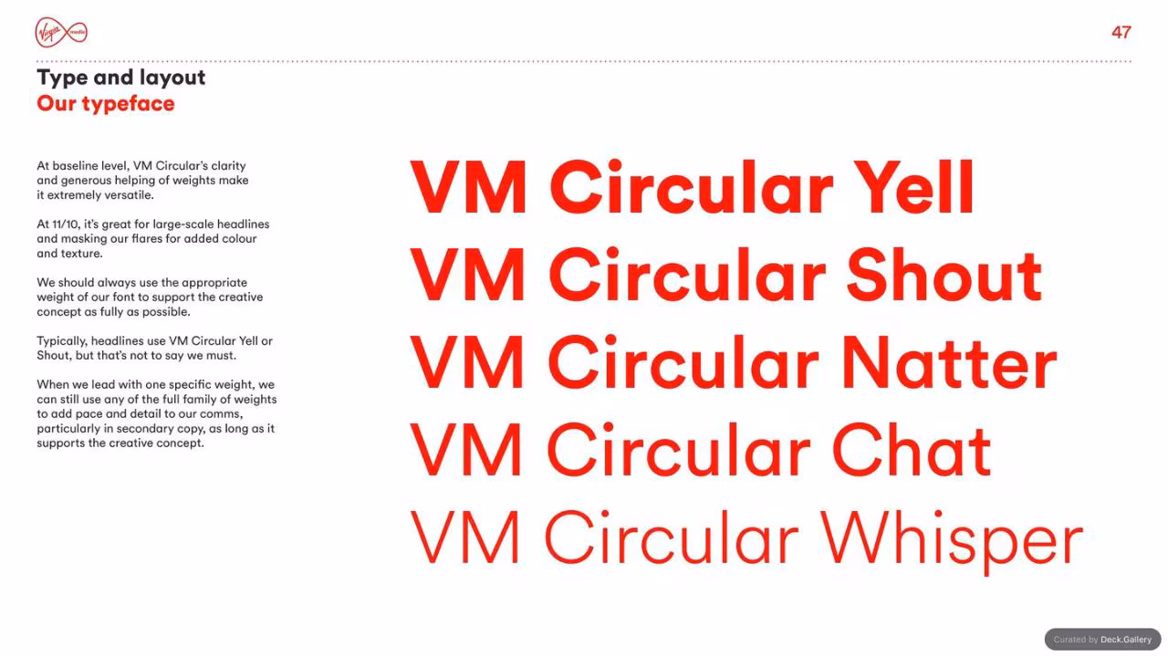 Virgin Media Brand Guidelines 2020, slide 47