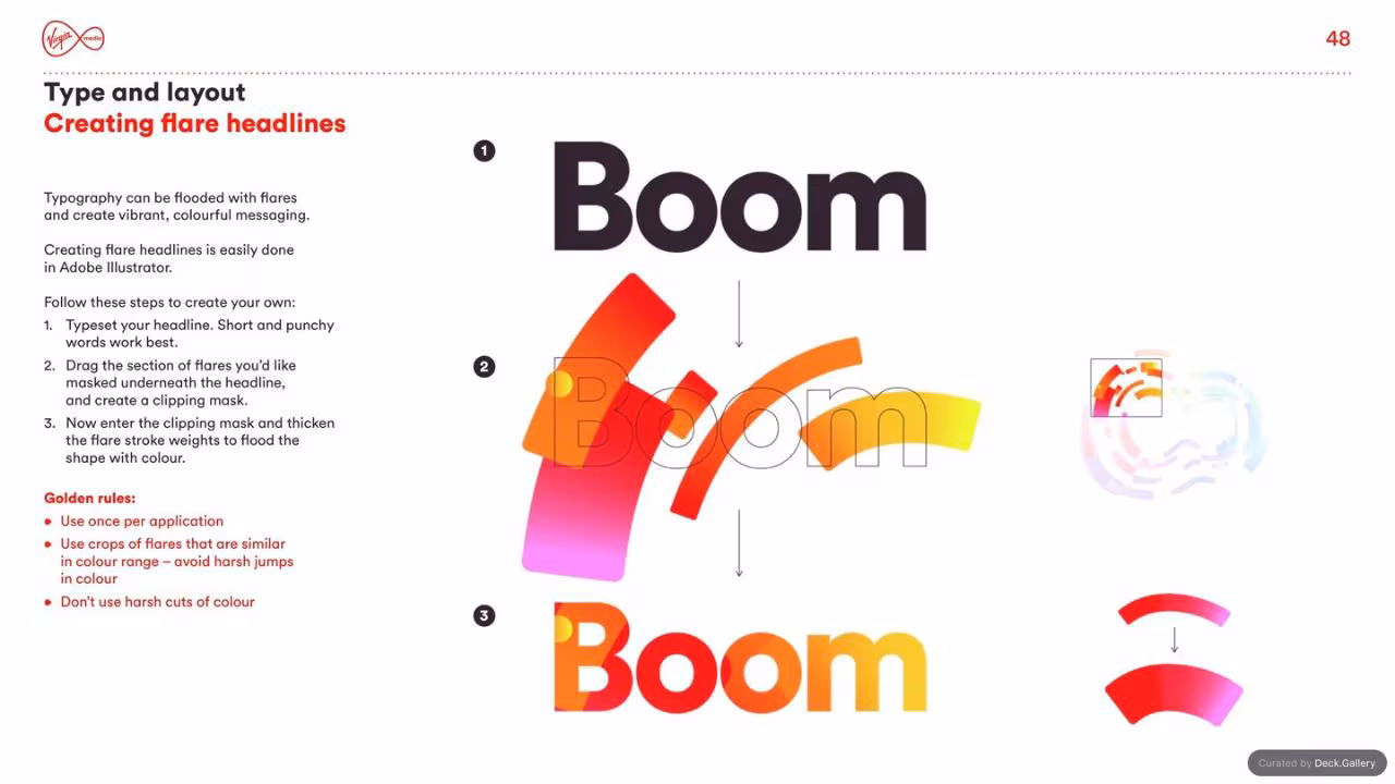 Virgin Media Brand Guidelines 2020, slide 48