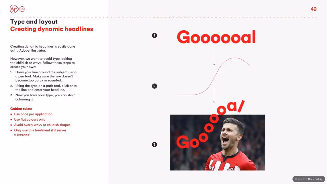 Virgin Media Brand Guidelines 2020, slide 49