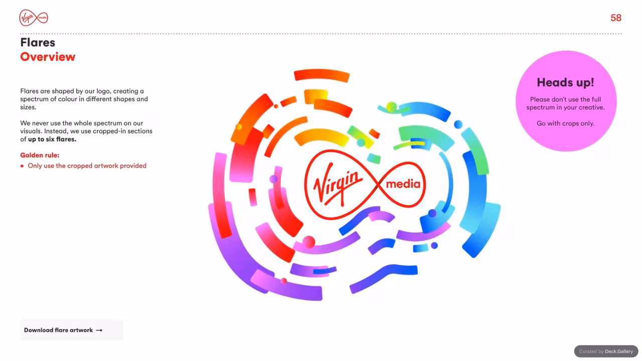 Virgin Media Brand Guidelines 2020, slide 58