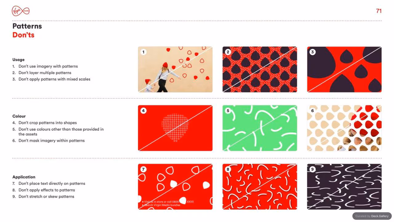 Virgin Media Brand Guidelines 2020, slide 71