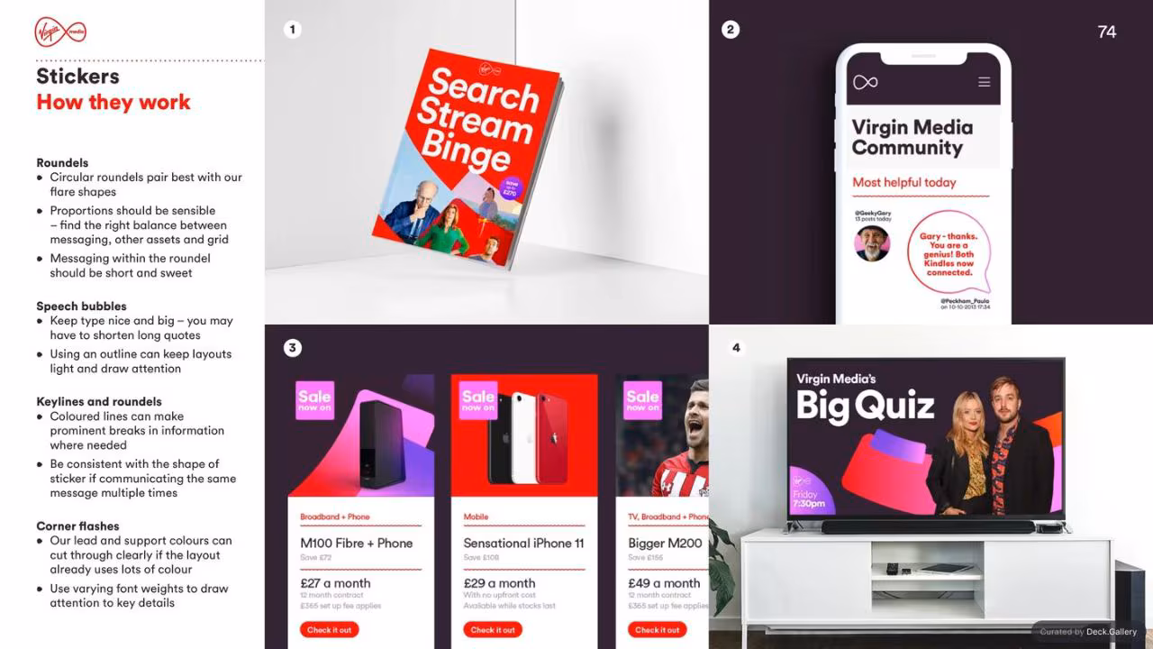 Virgin Media Brand Guidelines 2020, slide 74