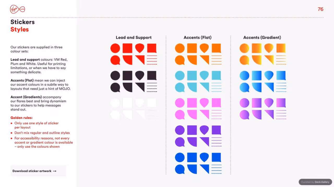 Virgin Media Brand Guidelines 2020, slide 76