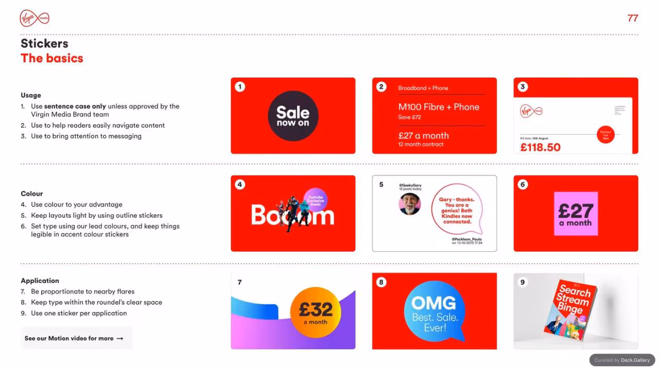 Virgin Media Brand Guidelines 2020, slide 77