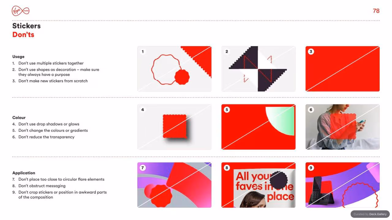 Virgin Media Brand Guidelines 2020, slide 78