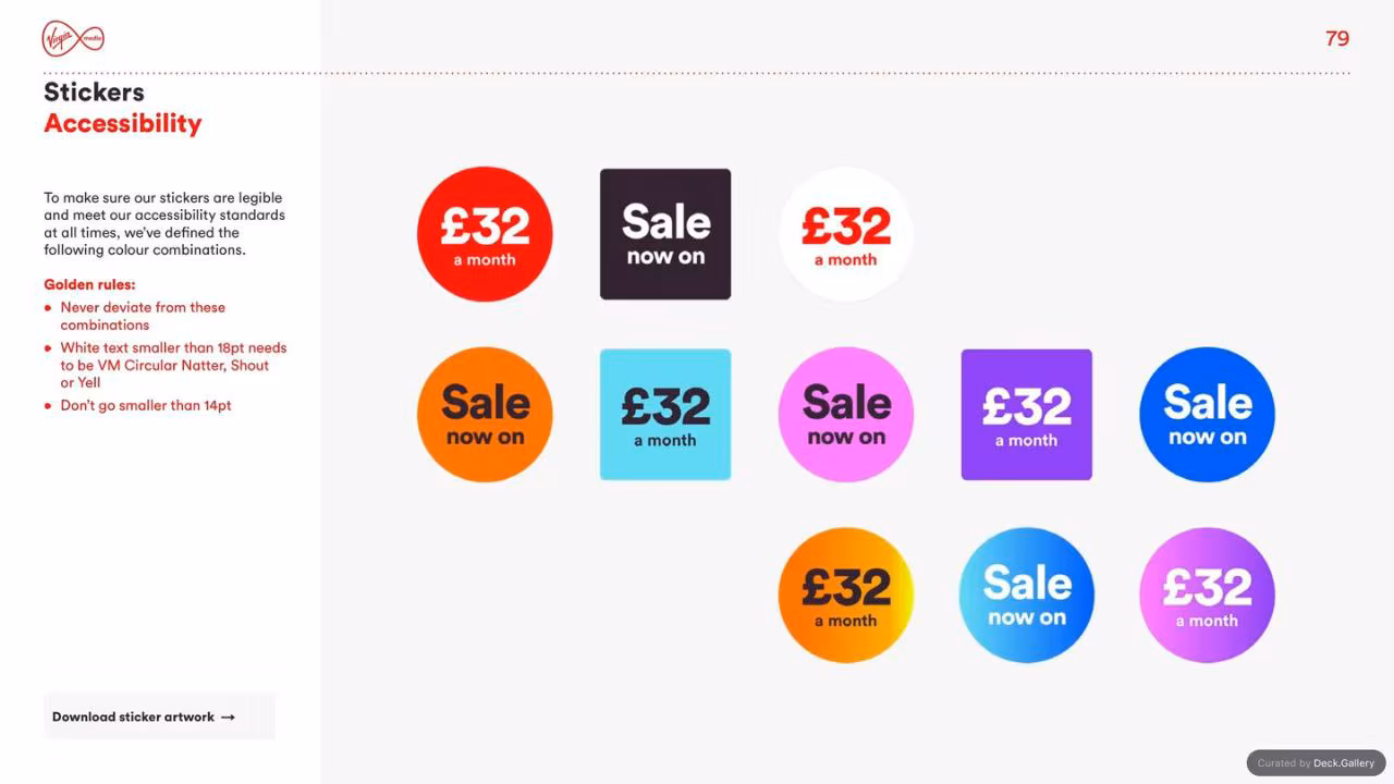 Virgin Media Brand Guidelines 2020, slide 79