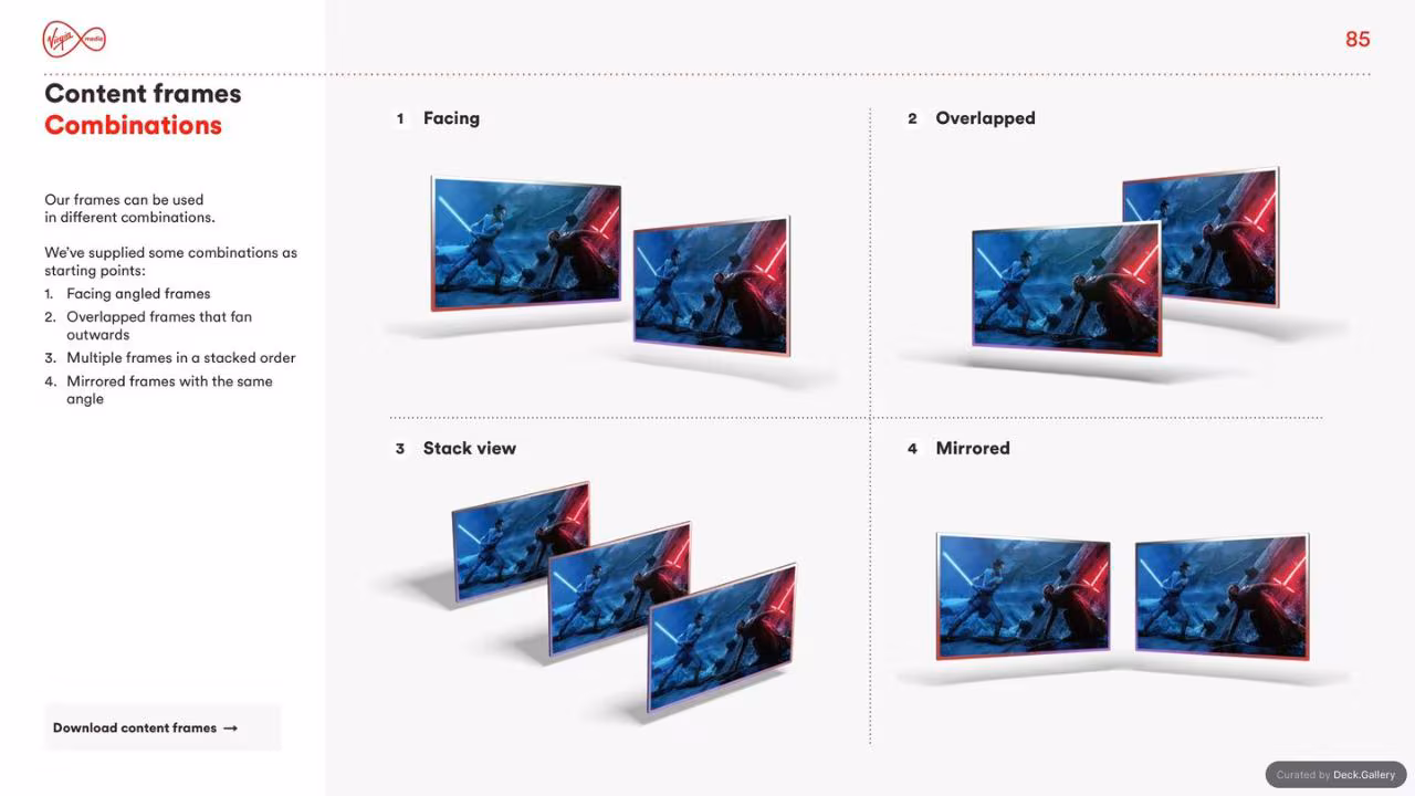 Virgin Media Brand Guidelines 2020, slide 85