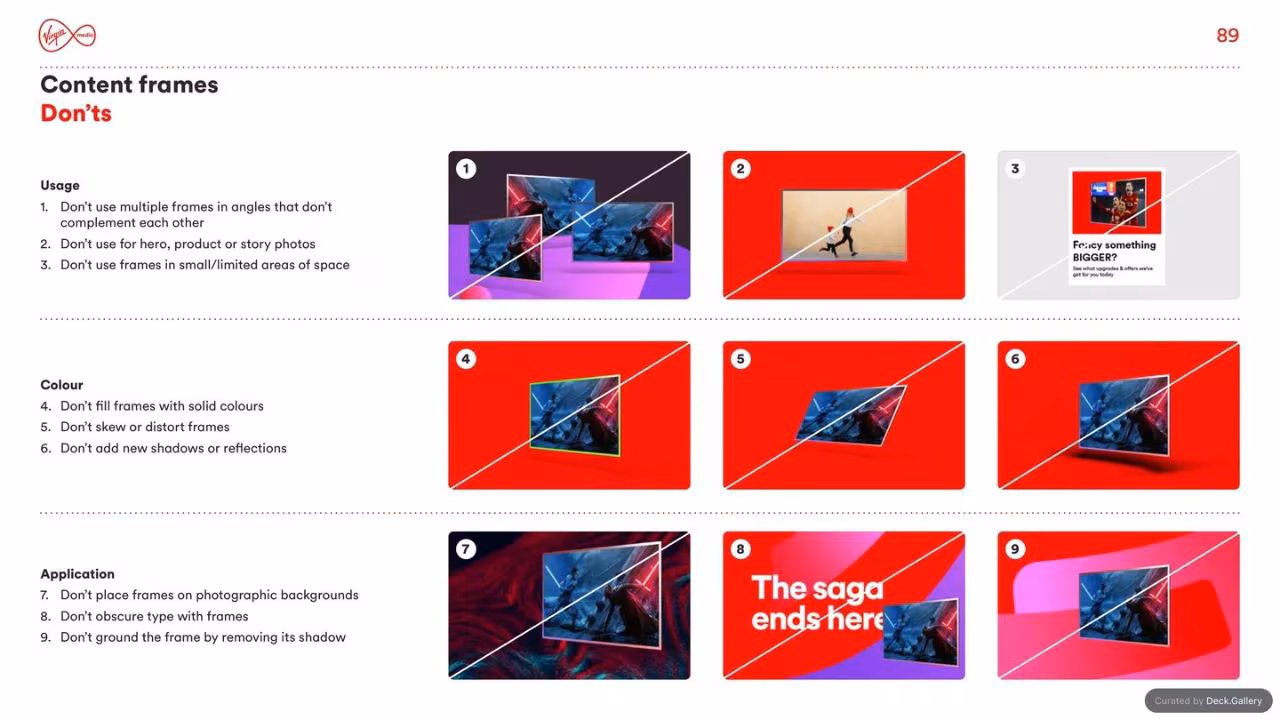 Virgin Media Brand Guidelines 2020, slide 89