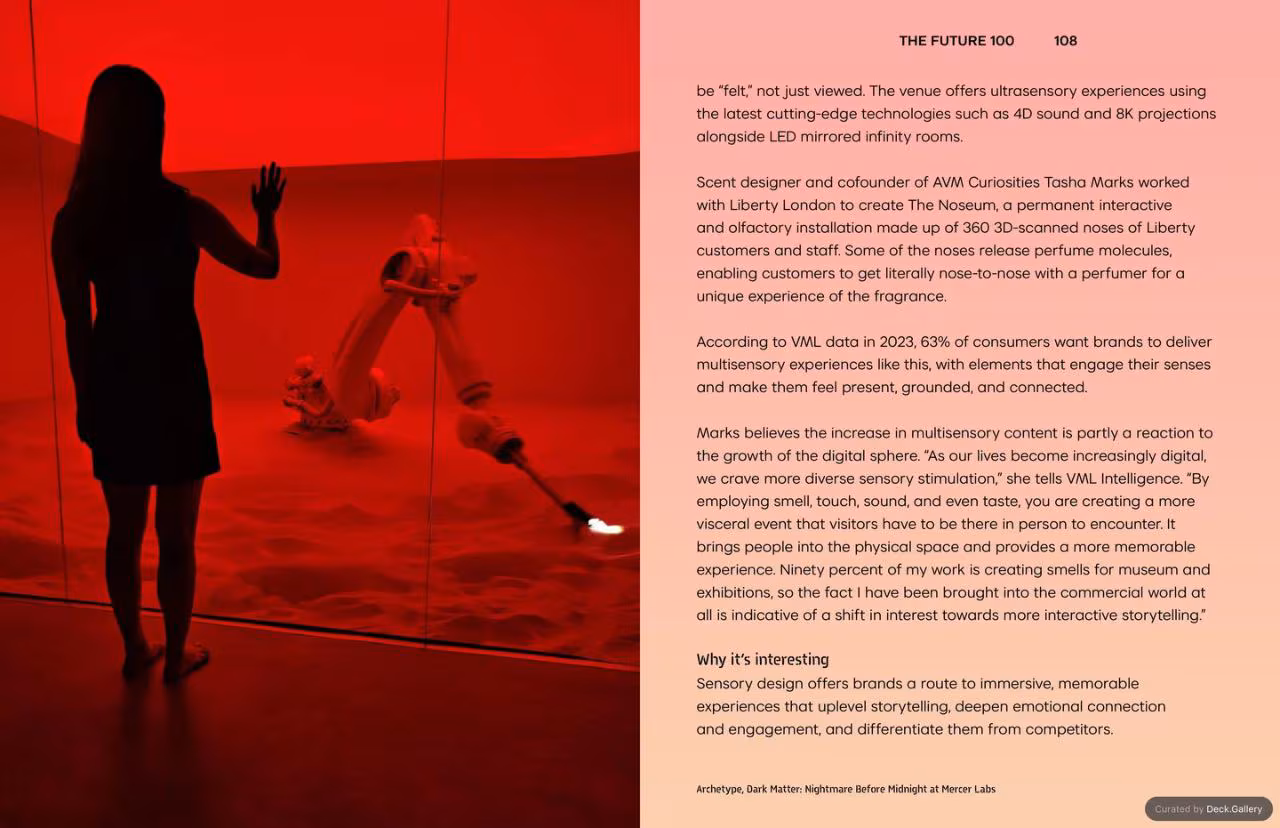 VML Intelligence The Future 100: Trends & Change to Watch in 2025, slide 108