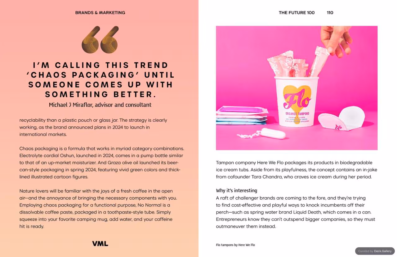 VML Intelligence The Future 100: Trends & Change to Watch in 2025, slide 110