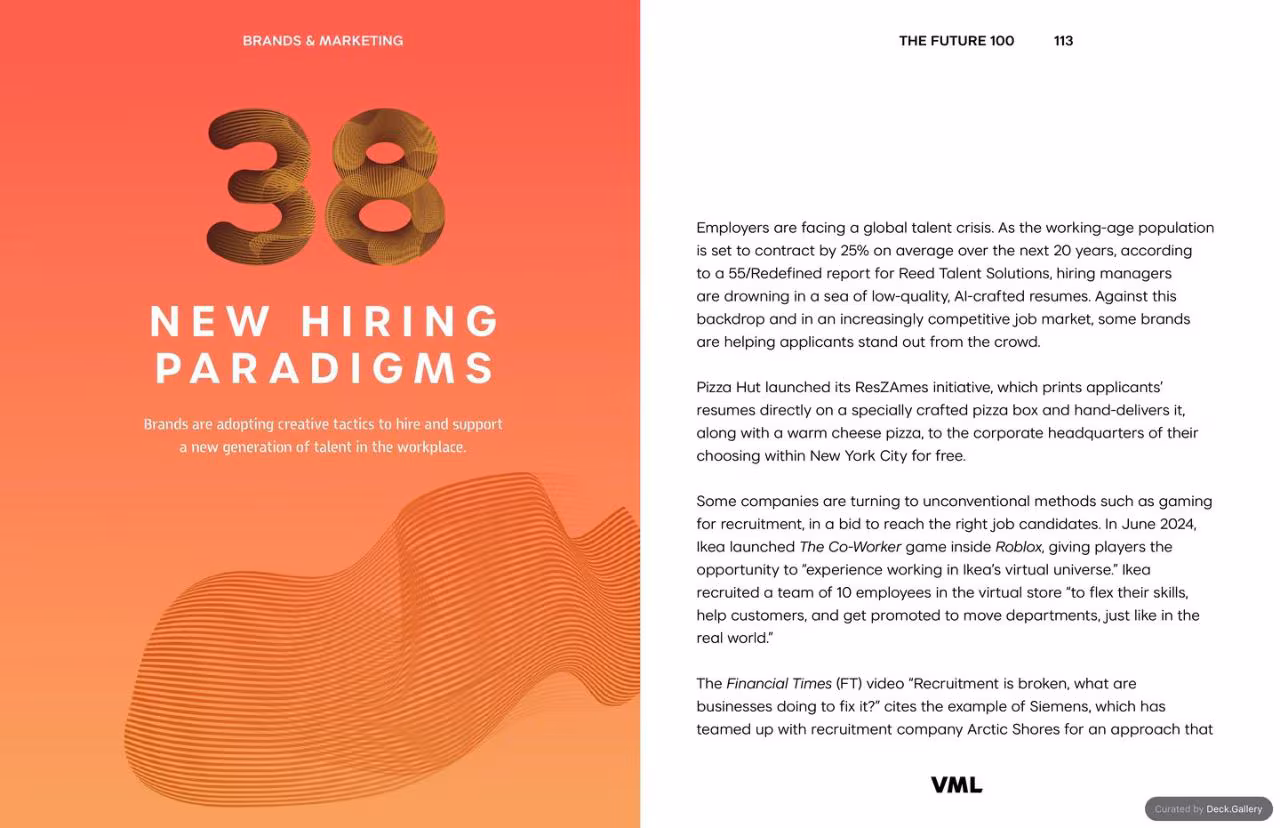 VML Intelligence The Future 100: Trends & Change to Watch in 2025, slide 113