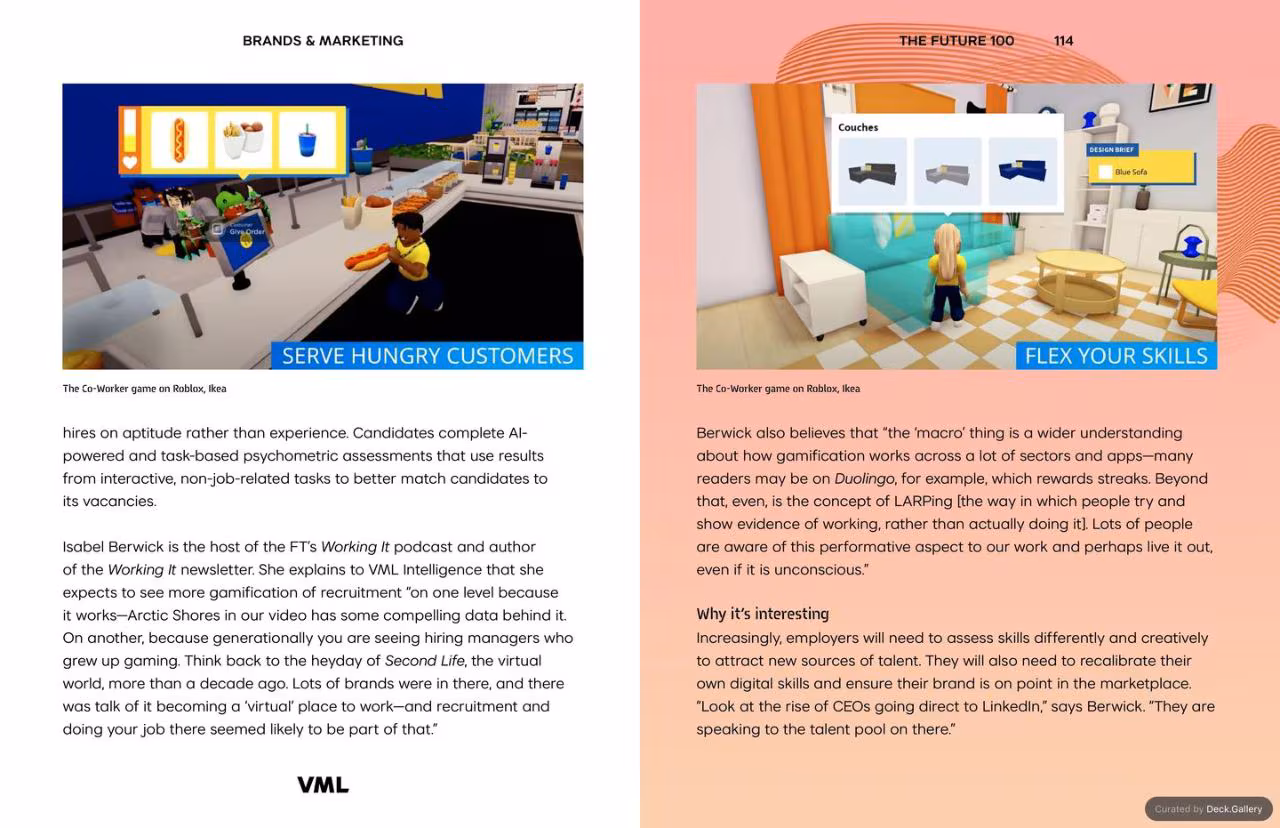 VML Intelligence The Future 100: Trends & Change to Watch in 2025, slide 114