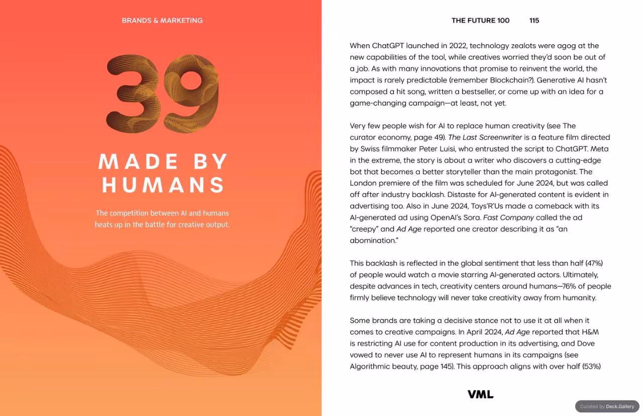 VML Intelligence The Future 100: Trends & Change to Watch in 2025, slide 115