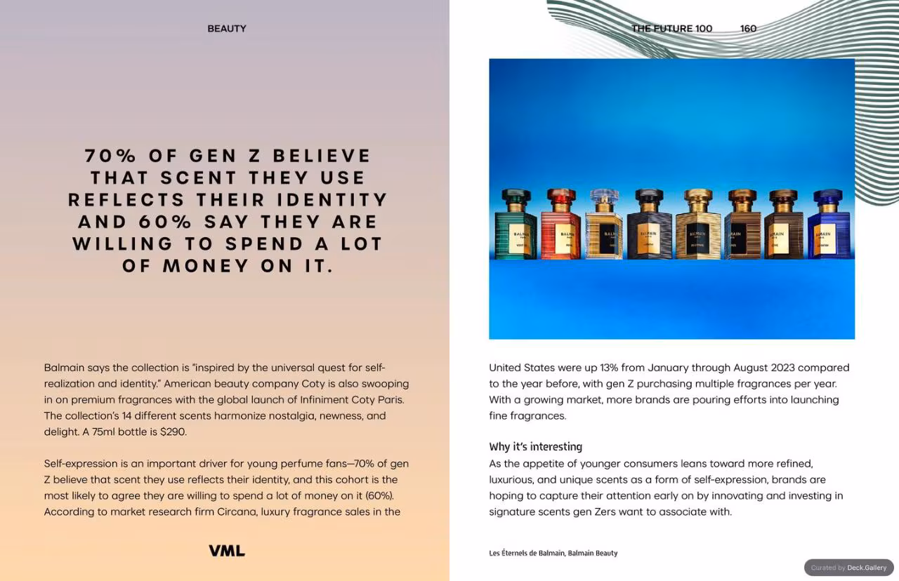 VML Intelligence The Future 100: Trends & Change to Watch in 2025, slide 160