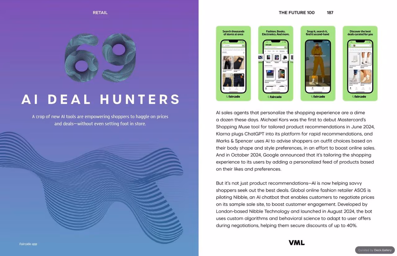VML Intelligence The Future 100: Trends & Change to Watch in 2025, slide 187