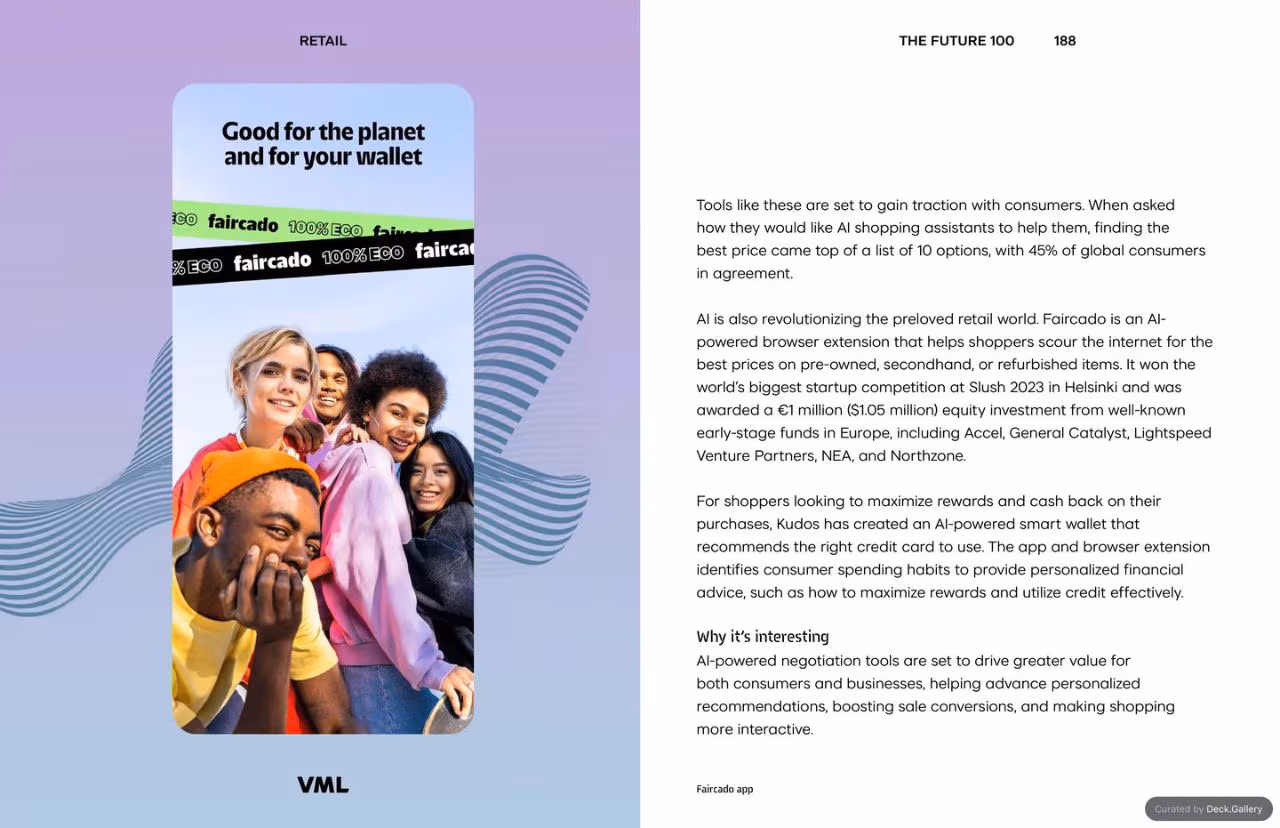 VML Intelligence The Future 100: Trends & Change to Watch in 2025, slide 188