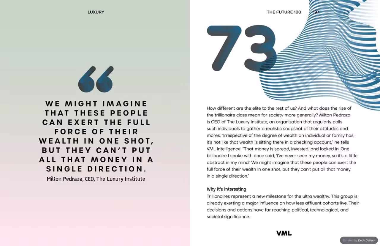 VML Intelligence The Future 100: Trends & Change to Watch in 2025, slide 197