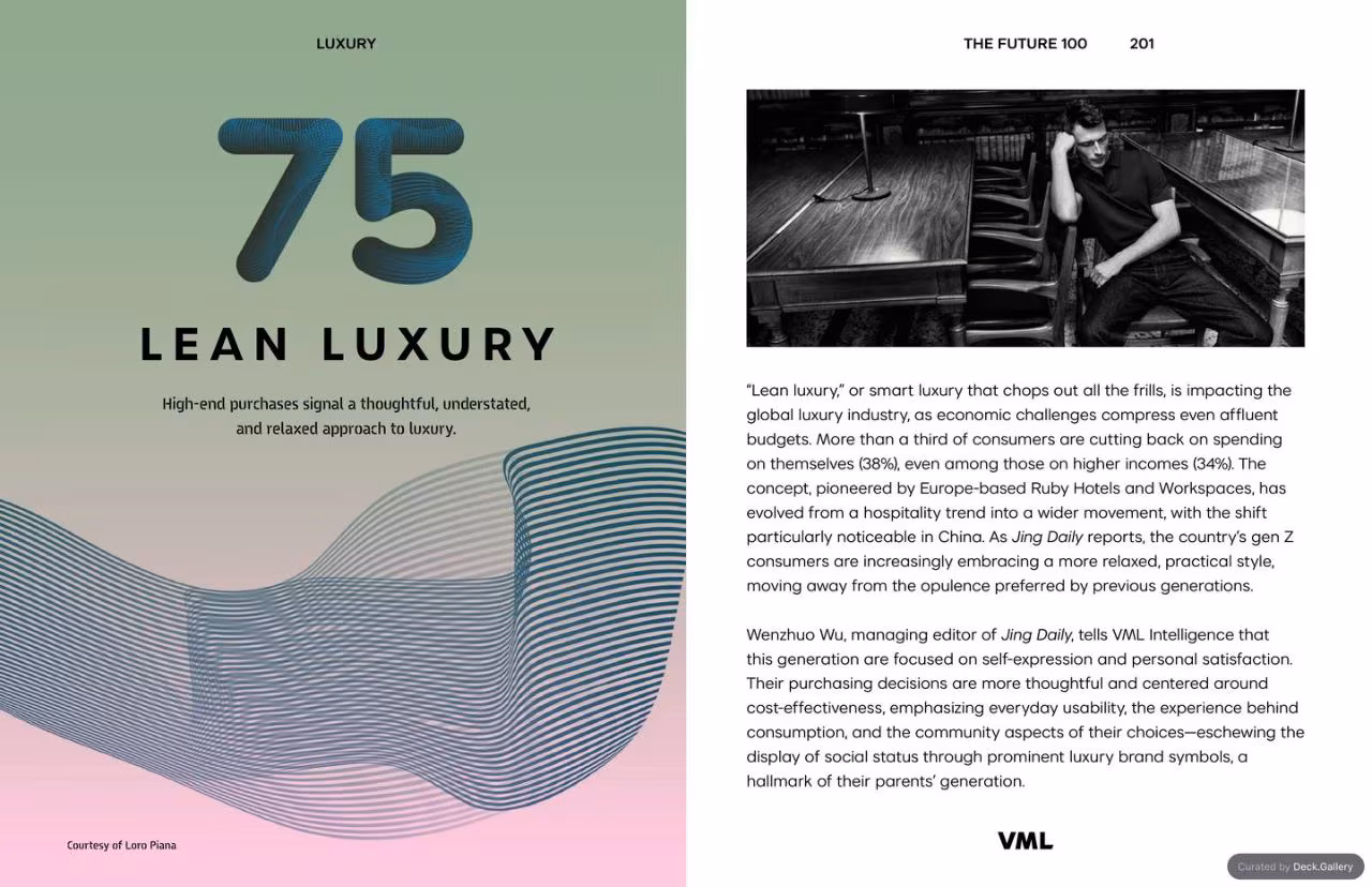 VML Intelligence The Future 100: Trends & Change to Watch in 2025, slide 201