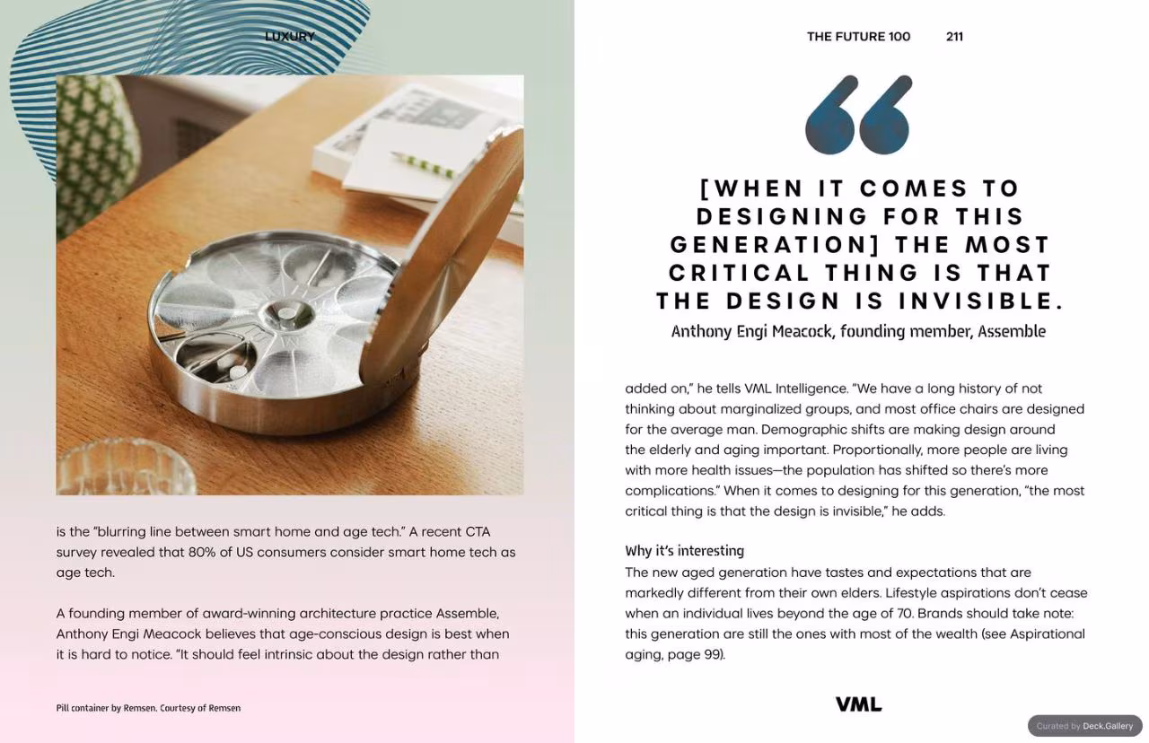 VML Intelligence The Future 100: Trends & Change to Watch in 2025, slide 211