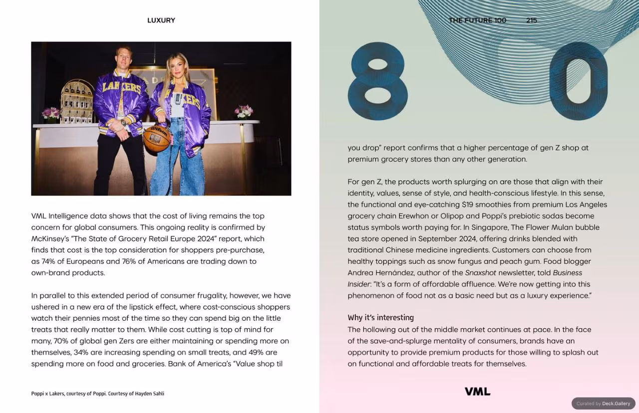 VML Intelligence The Future 100: Trends & Change to Watch in 2025, slide 215