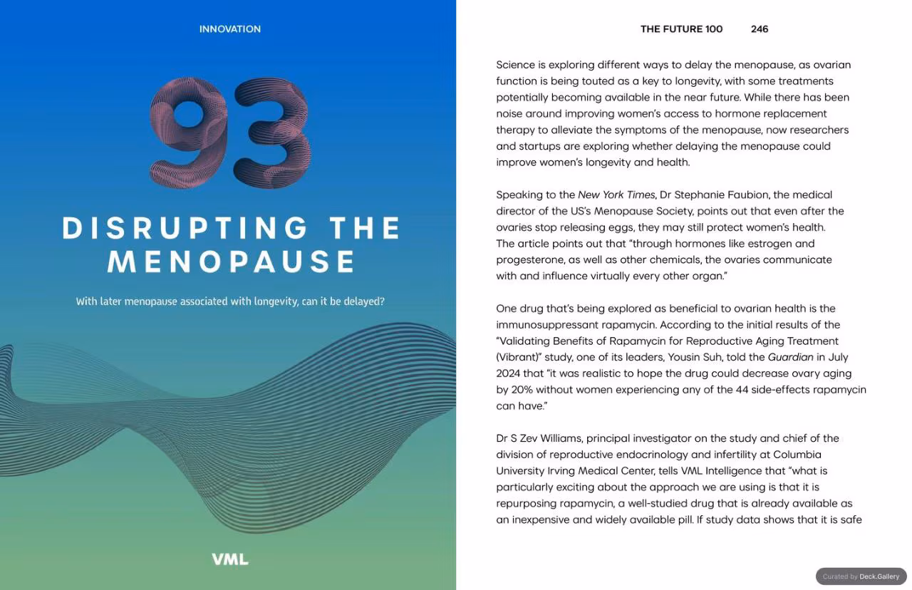 VML Intelligence The Future 100: Trends & Change to Watch in 2025, slide 246