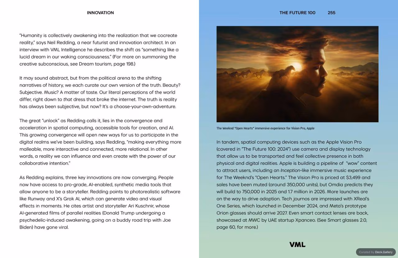 VML Intelligence The Future 100: Trends & Change to Watch in 2025, slide 255