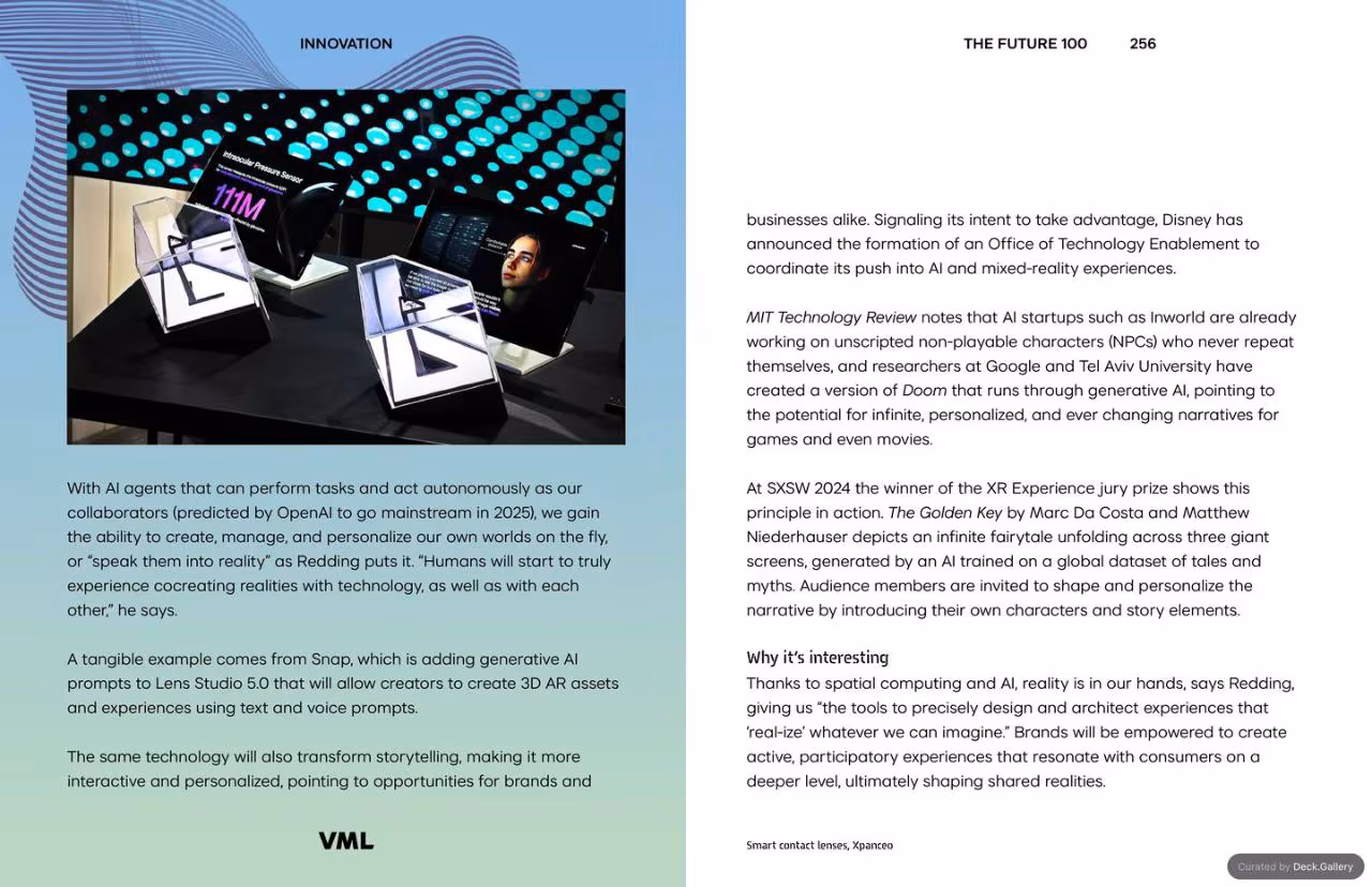 VML Intelligence The Future 100: Trends & Change to Watch in 2025, slide 256