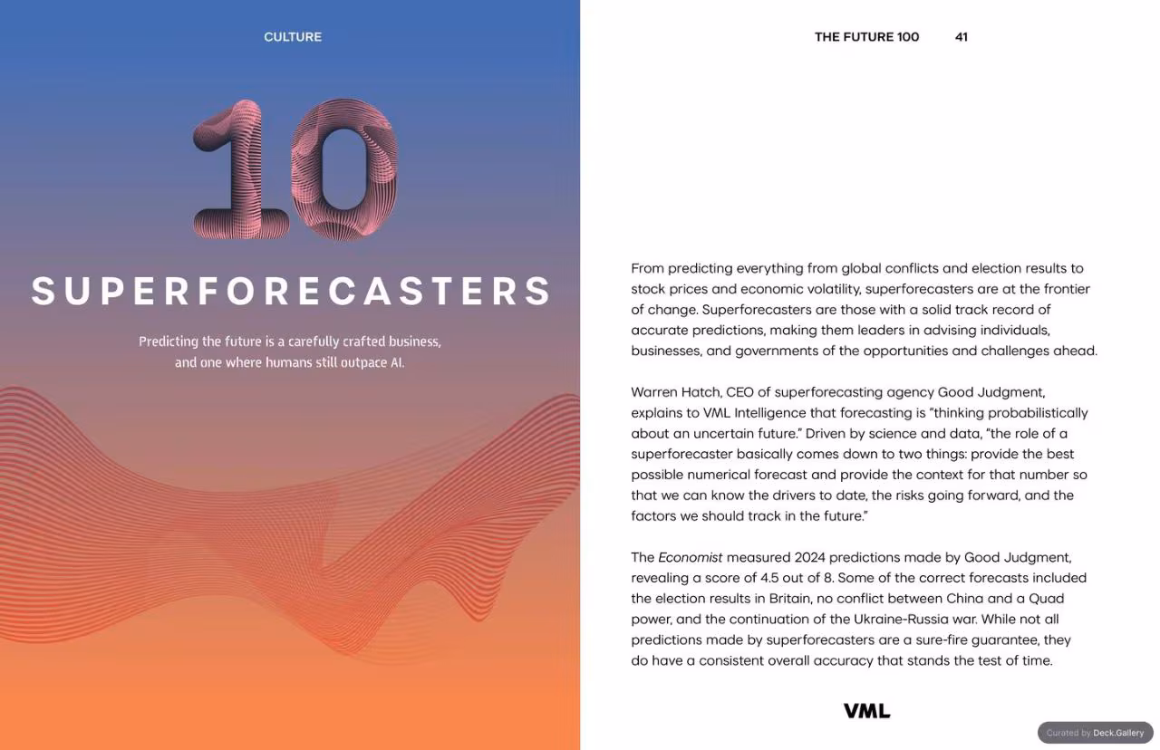 VML Intelligence The Future 100: Trends & Change to Watch in 2025, slide 41