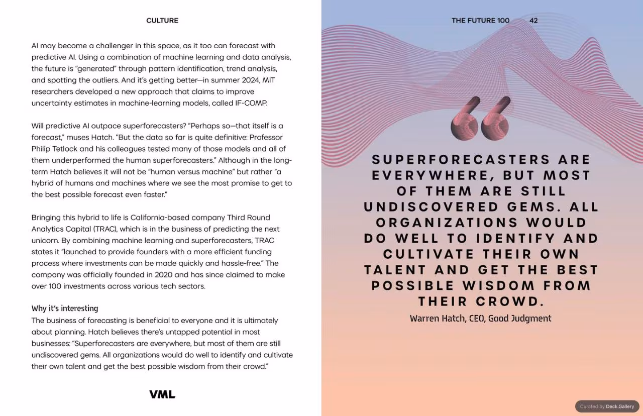 VML Intelligence The Future 100: Trends & Change to Watch in 2025, slide 42