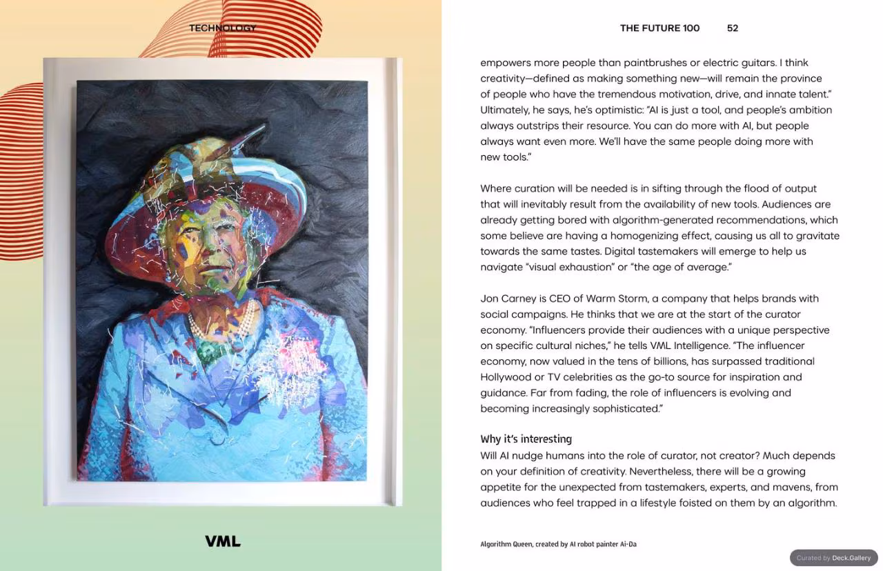 VML Intelligence The Future 100: Trends & Change to Watch in 2025, slide 52