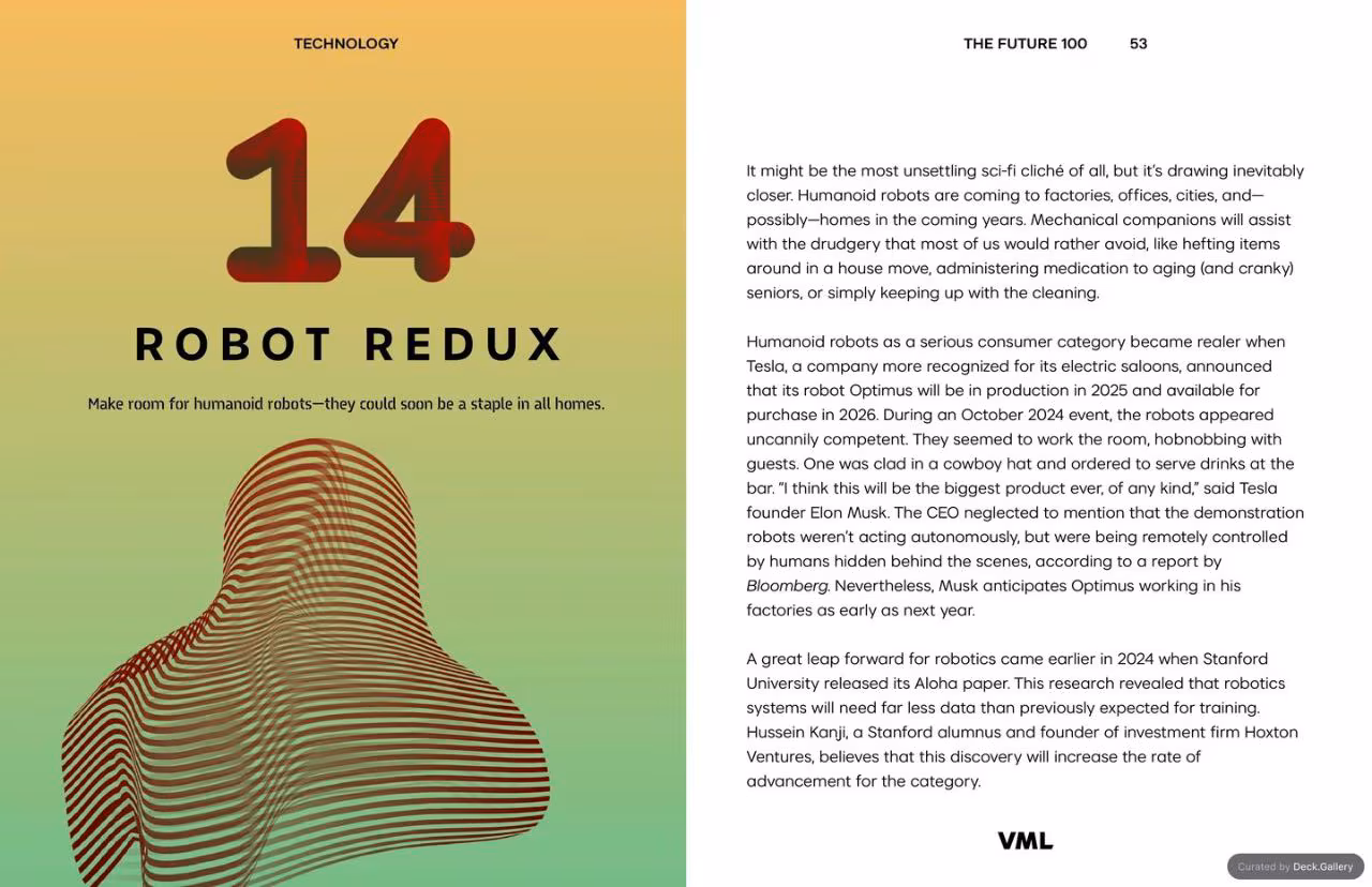 VML Intelligence The Future 100: Trends & Change to Watch in 2025, slide 53