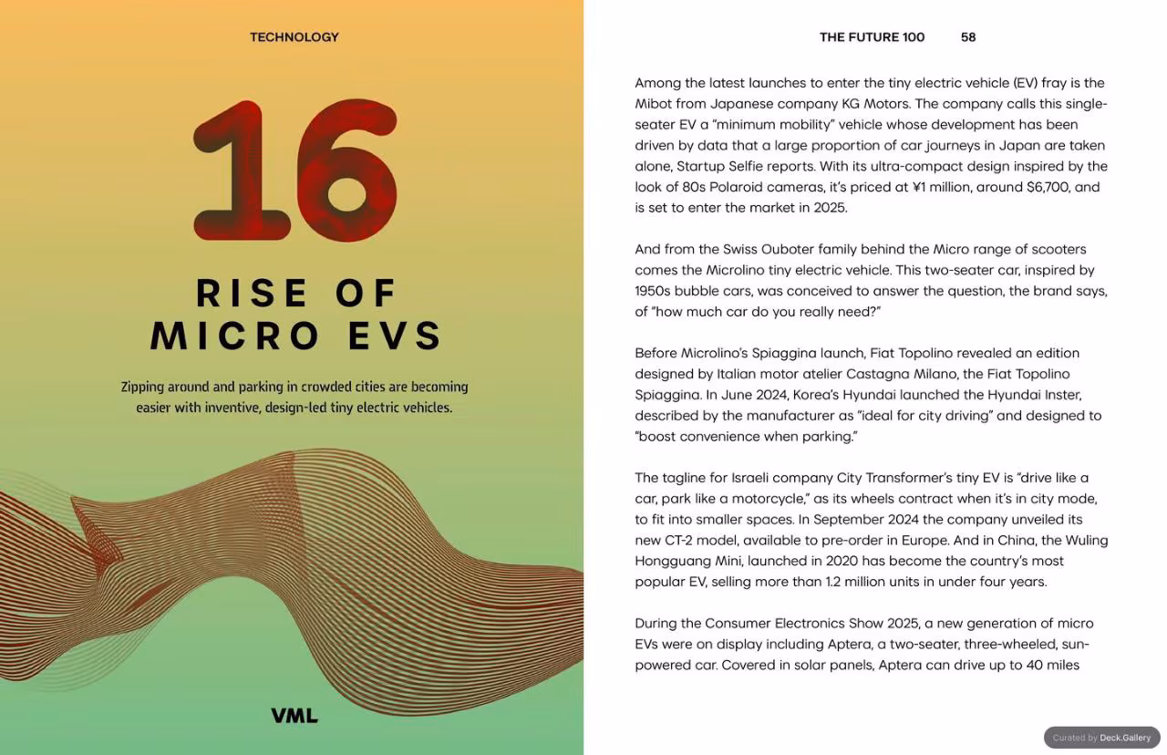 VML Intelligence The Future 100: Trends & Change to Watch in 2025, slide 58