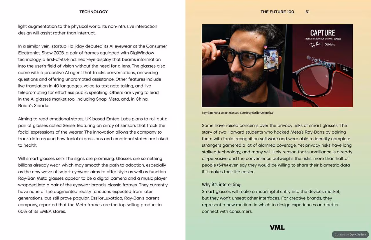 VML Intelligence The Future 100: Trends & Change to Watch in 2025, slide 61
