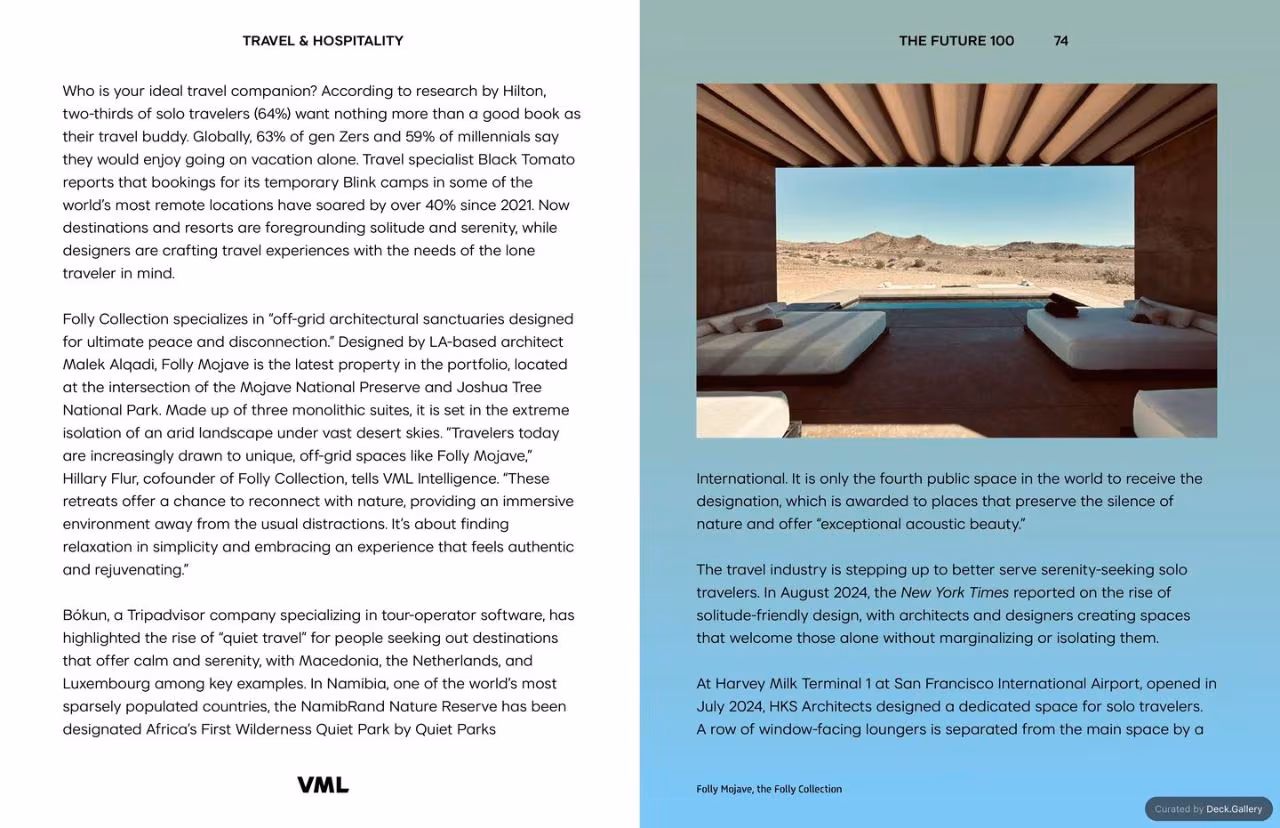 VML Intelligence The Future 100: Trends & Change to Watch in 2025, slide 74